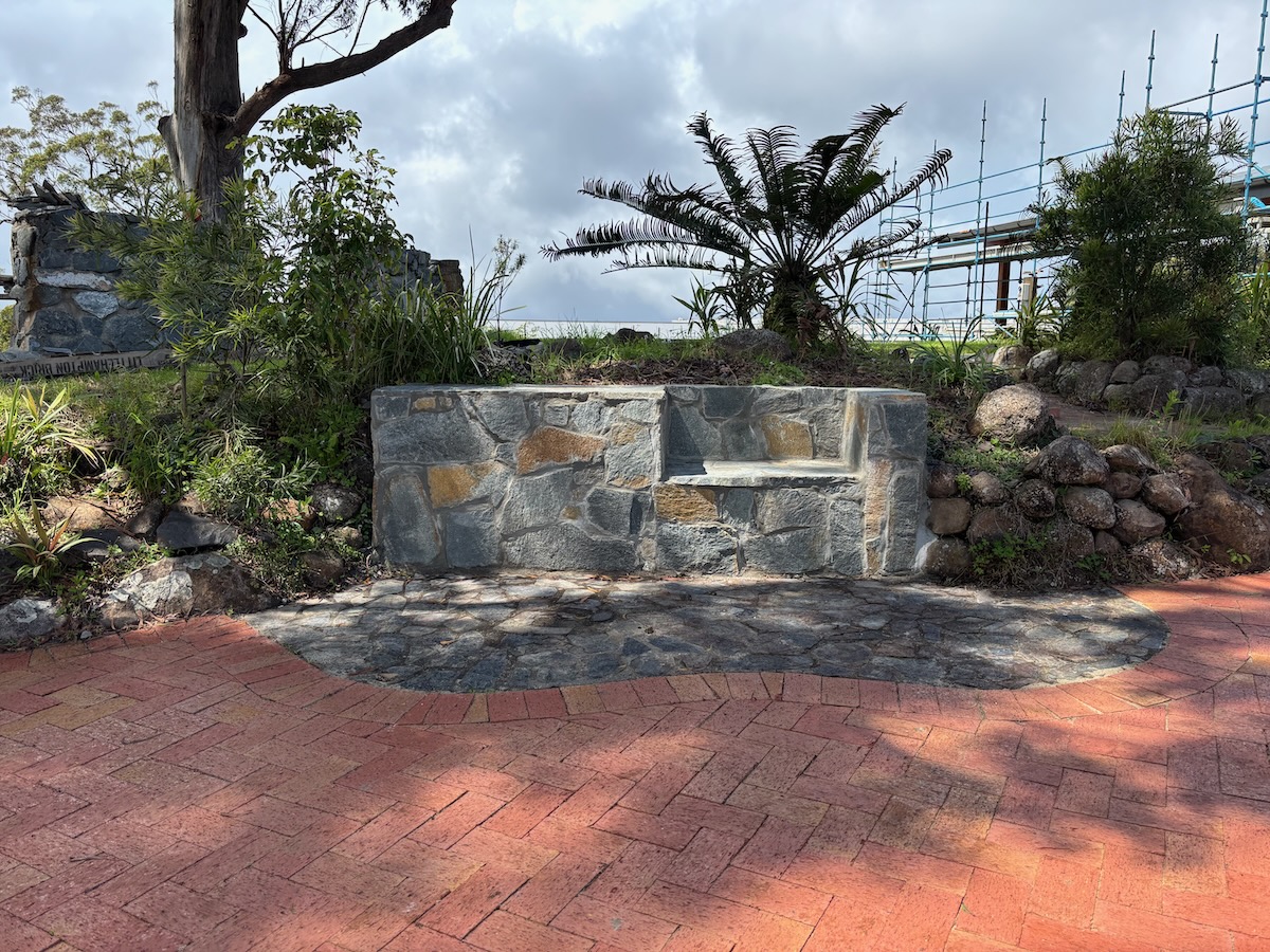 Historic seat at Coomera Terrace recreated using reclaimed materials